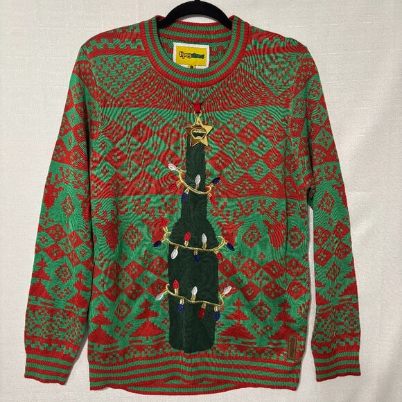 Tipsy Elves Other - TIPSY ELVES Bottle Opener Ugly Christmas Sweater Men’s M Red Green Holiday